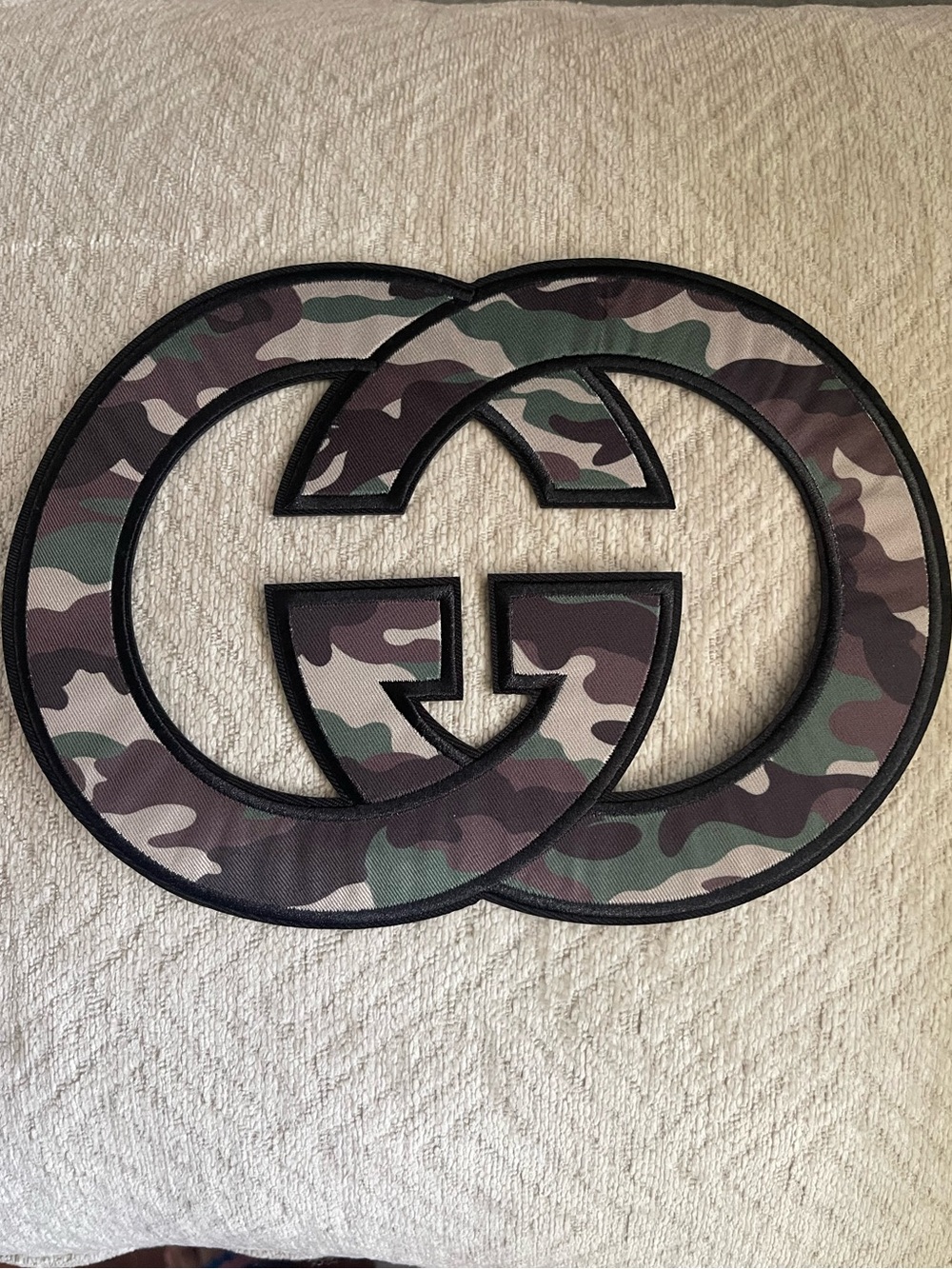 Large Iron on Patch - Luxury Double-G Camouflage